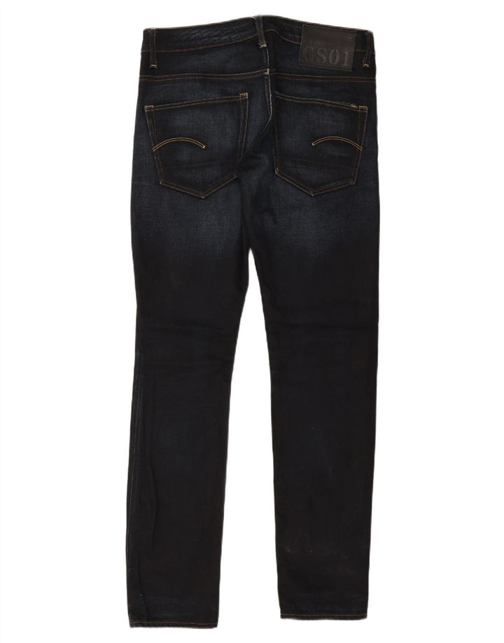 Jeans slim da uomo G-Star 3301 W32 L34 cotone blu navy