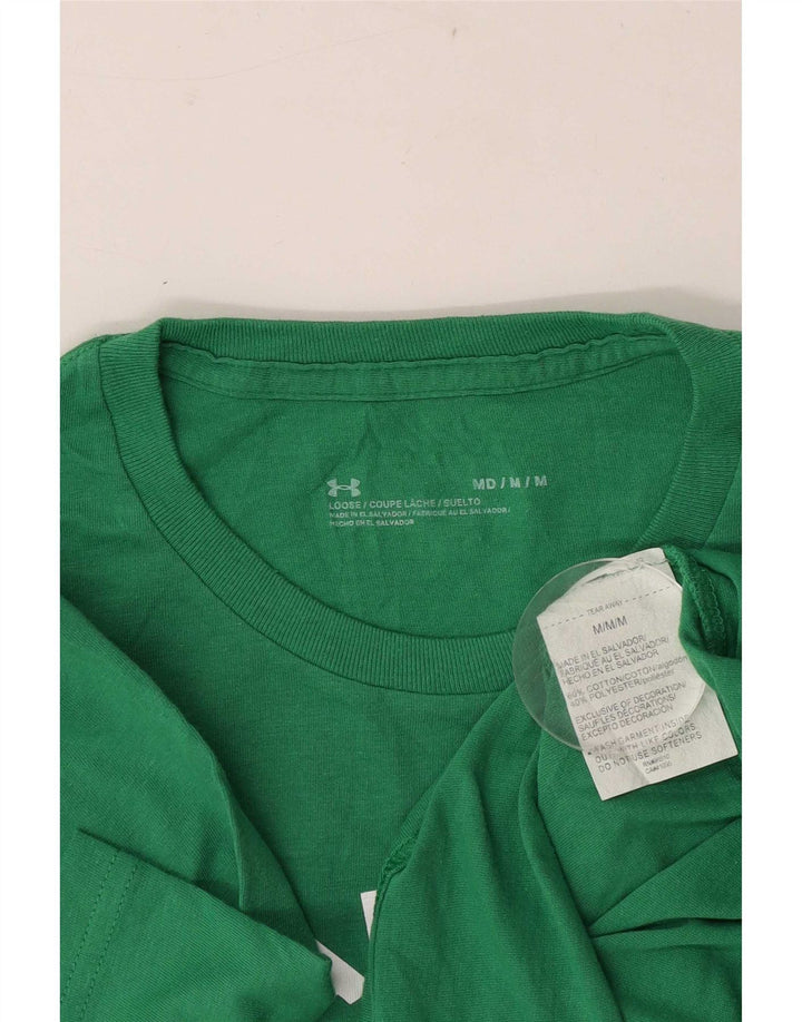 T-shirt grafica da uomo Under Armour Top in cotone verde medio