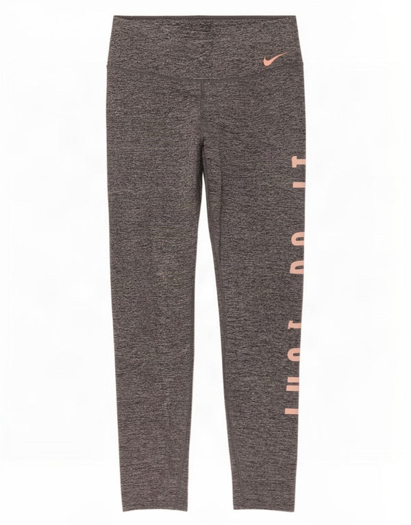 Leggings grafici da donna Nike UK 12 Poliestere screziato grigio medio