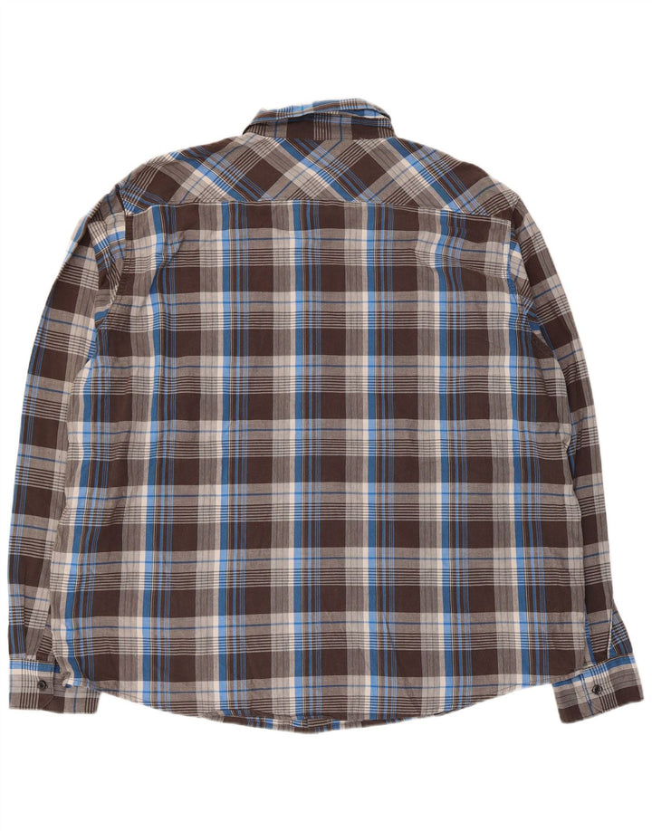 Camicia da uomo Wrangler 3XL in cotone a quadri marrone