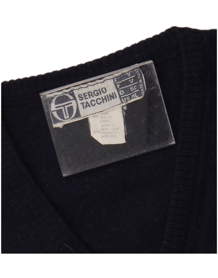 SERGIO TACCHINI Canotta da donna Canotta UK 14 Lana a righe blu navy media