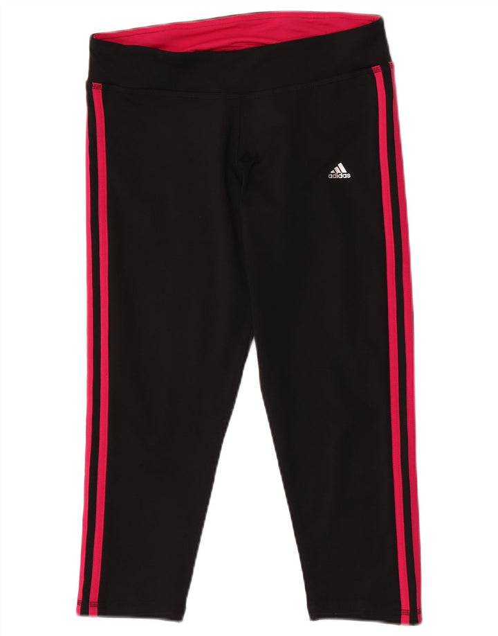 Leggings Adidas Climalite Capri da donna UK 12/14 Poliestere nero medio