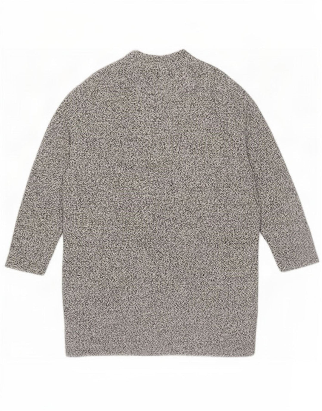Maglione cardigan aperto da donna Zara UK 16 grande poliestere grigio