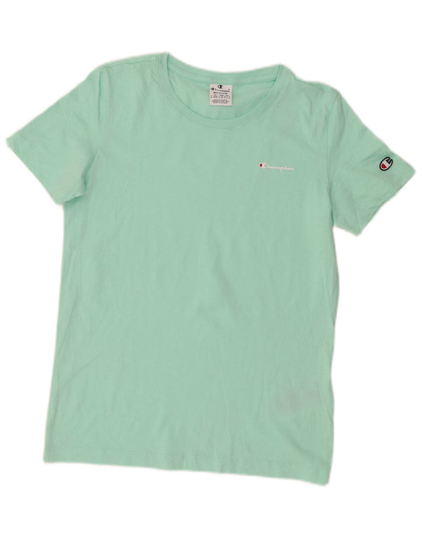 T-shirt da donna Champion Top UK 12 cotone turchese medio