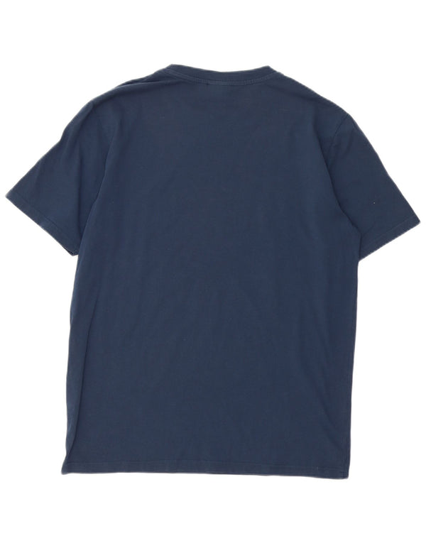 T-shirt grafica da uomo Ellesse Top grande in cotone blu navy
