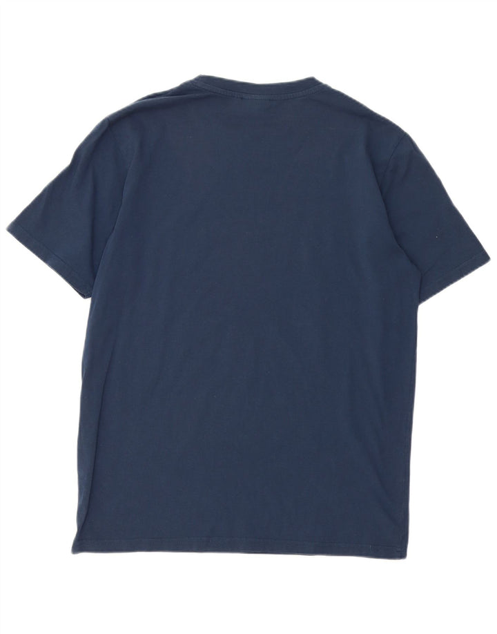 T-shirt grafica da uomo Ellesse Top grande in cotone blu navy