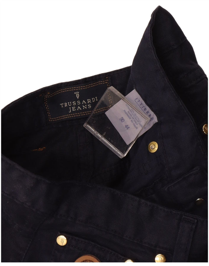 Pantaloni Casual a Vita Alta TRUSSARDI Donna IT 44 Medium W30 L27 Blu Navy