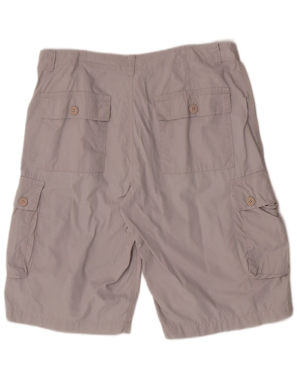 Marks & Spencer Mens Blue Harbour Cargo Shorts W36 Large Grey Cotton