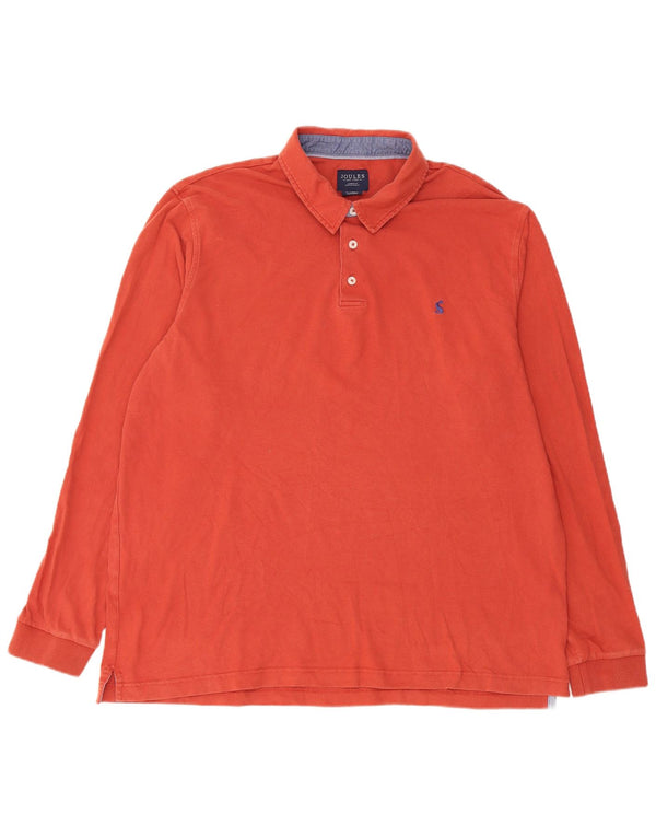 Polo Joules da uomo a maniche lunghe XL in cotone arancione