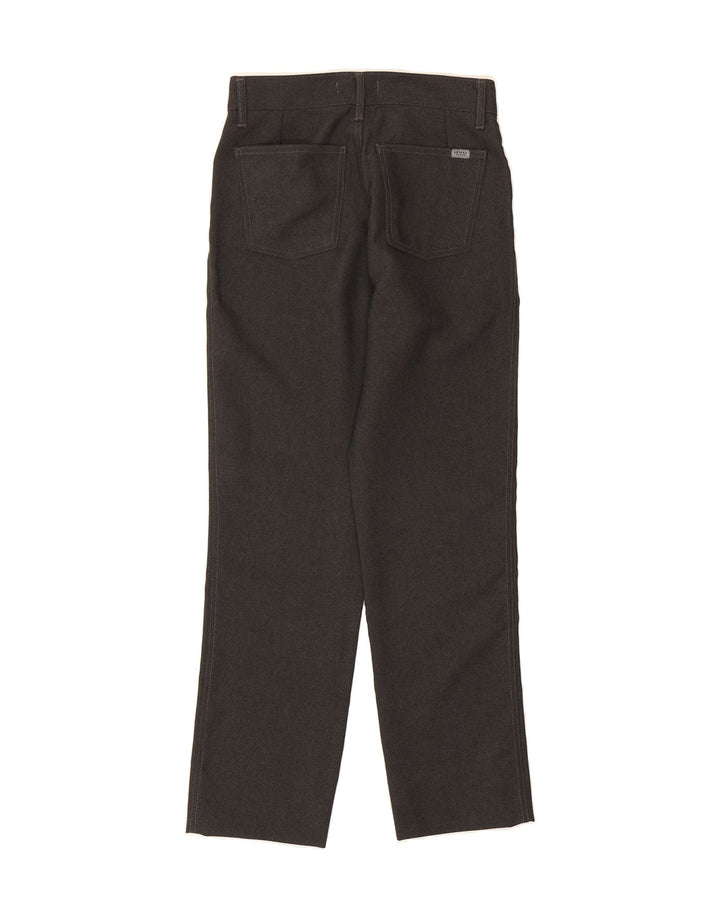 VINTAGE Womens Straight Casual Trousers IT 46 Large W30 L28 Grey Polyester Vintage Vintage and Second-Hand Vintage from Messina Hembry 