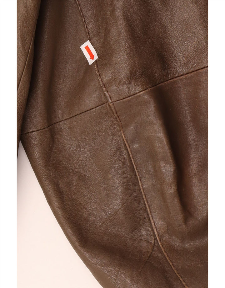 Giacca in pelle da uomo VINTAGE IT 54 2XL Marrone