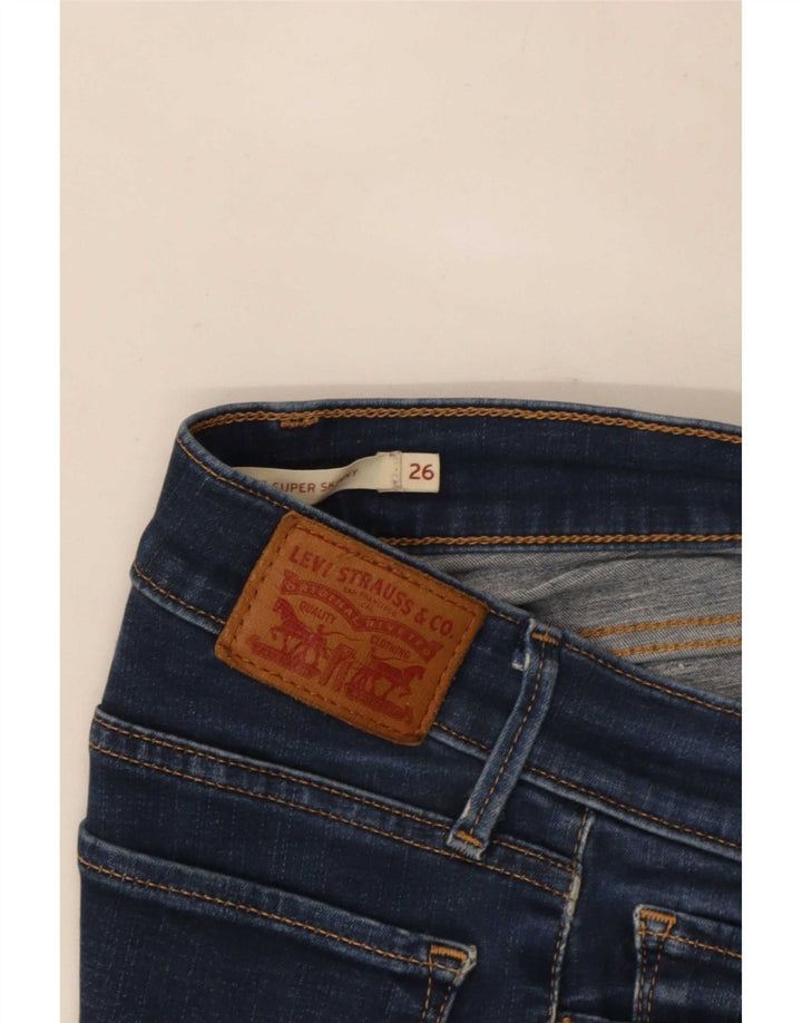 Jeans Levi's 710 Super Skinny da donna W26 L28 Blu Navy