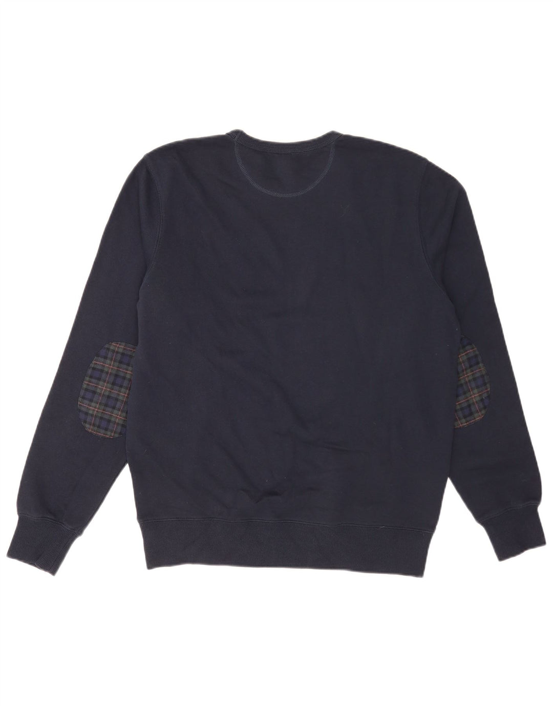 Felpa da uomo Sun68 Maglione grande in cotone a quadri blu navy