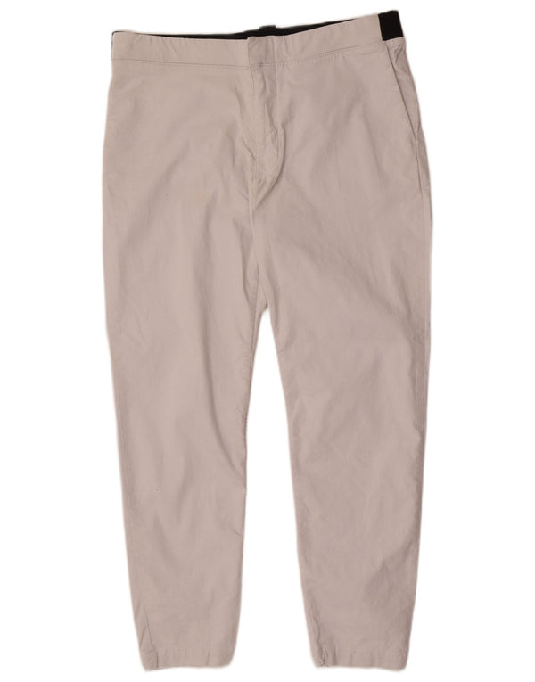 Pantaloni chino skinny da uomo Zara grandi W32 L26 in cotone bianco sporco