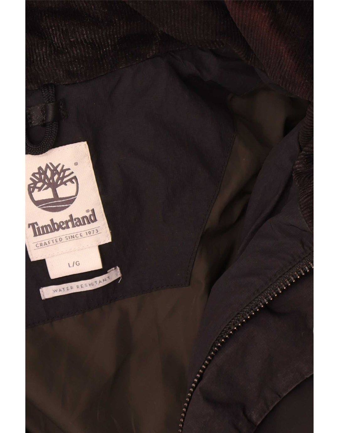 Giacca imbottita con cappuccio da uomo Timberland UK 40 grande poliestere nero