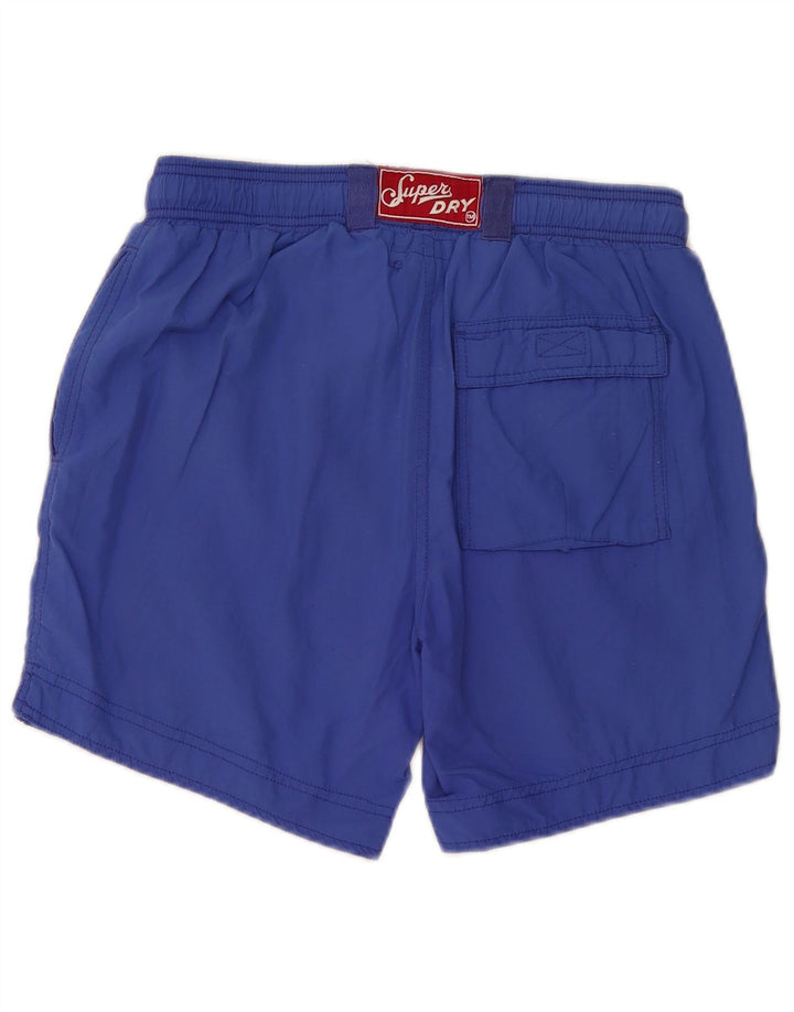 Pantaloncini da bagno da uomo SUPERDRY in nylon blu medio