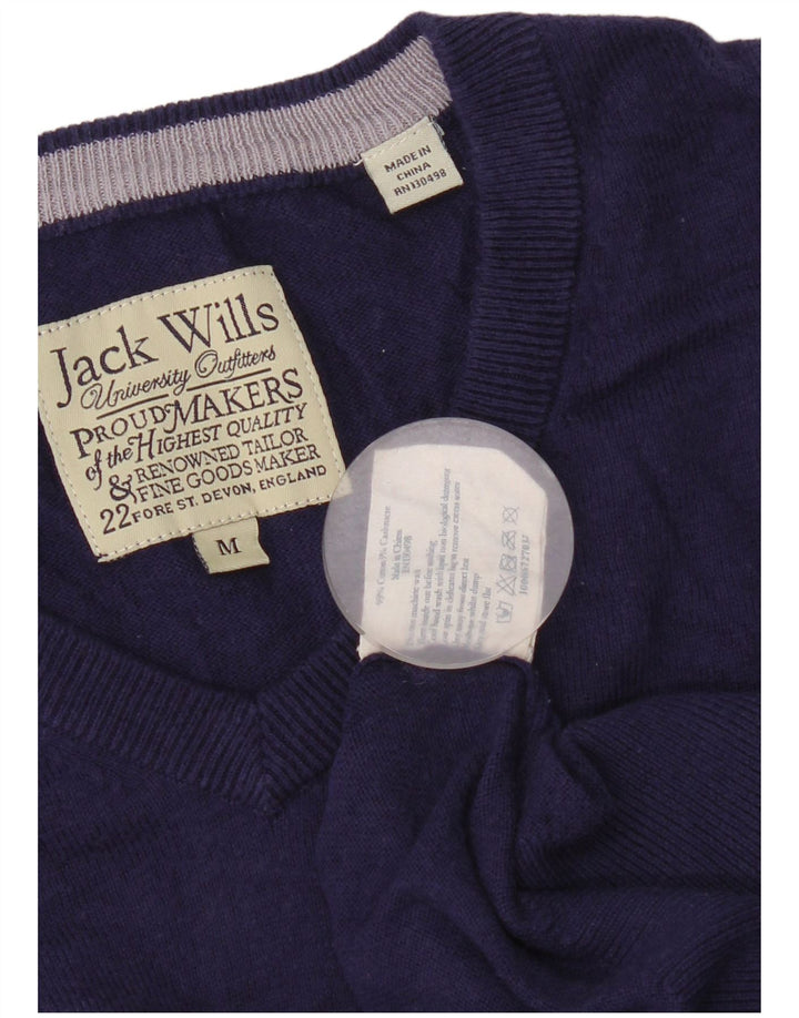Maglione da uomo con scollo a V Jack Wills in cotone viola medio