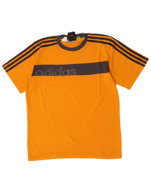 Maglietta grafica Adidas da ragazzo, 13-14 anni, in cotone color block arancione