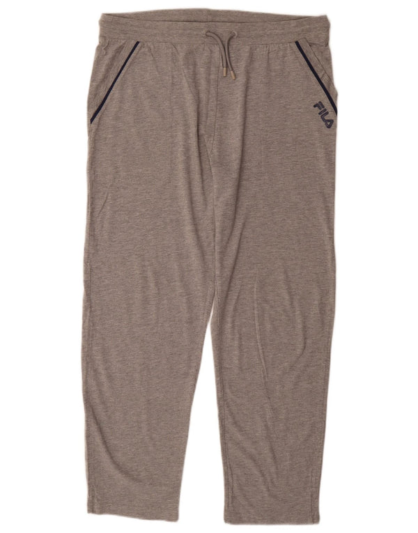 Pantaloni da tuta da donna Fila UK 14 Large in cotone chiazzato grigio