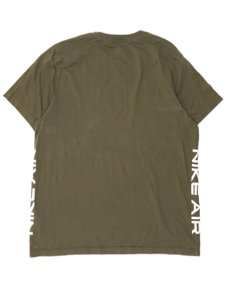T-shirt grafica da uomo Nike Top XL in cotone verde