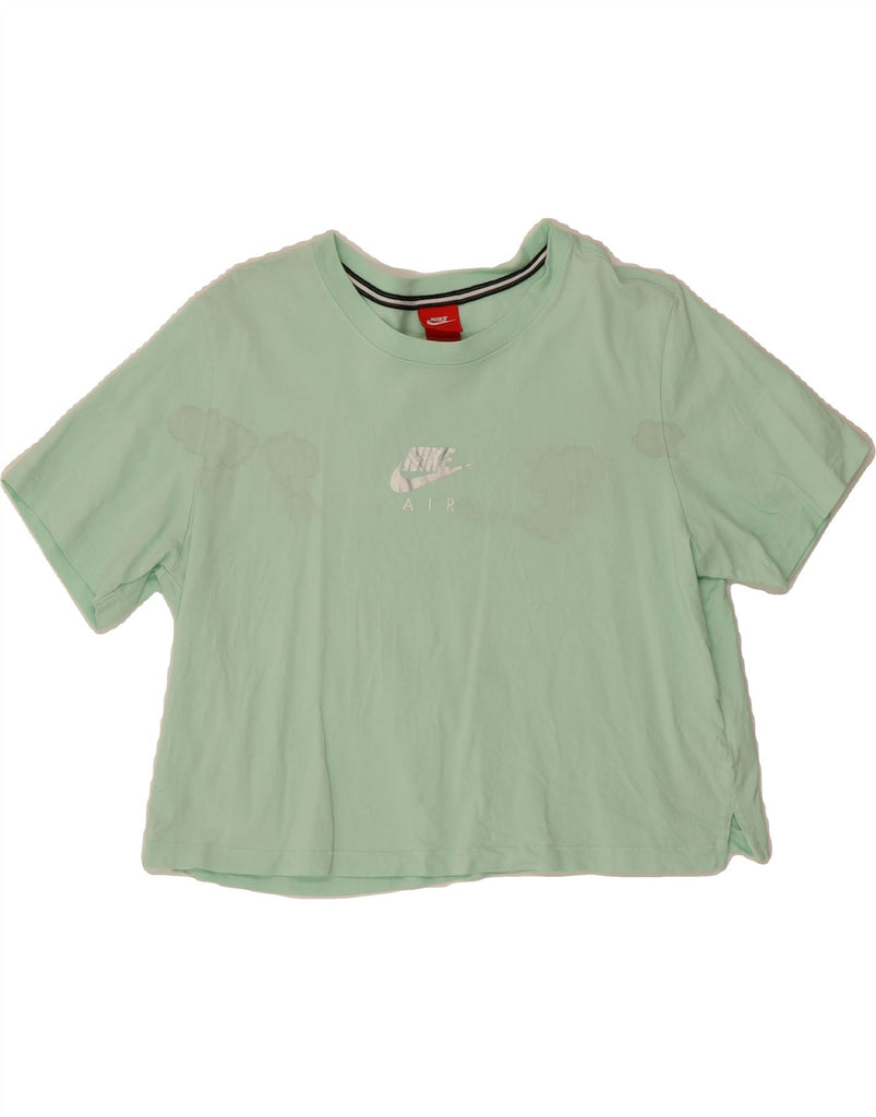 NIKE Womens Crop Graphic T-Shirt Top UK 16 Large Green Cotton Vintage Nike and Second-Hand Nike from Messina Hembry 