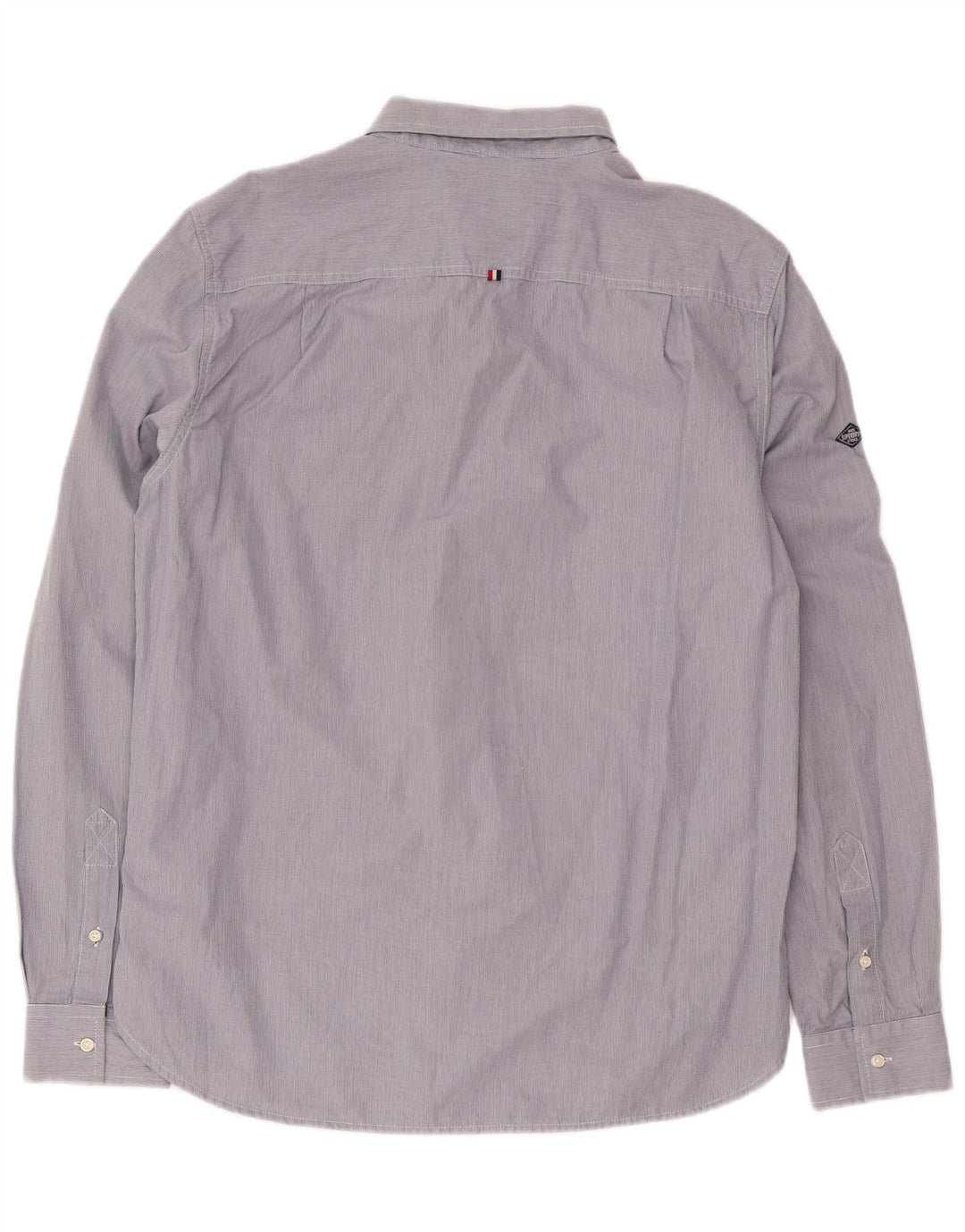 Camicia da uomo Superdry XL in cotone gessato blu navy