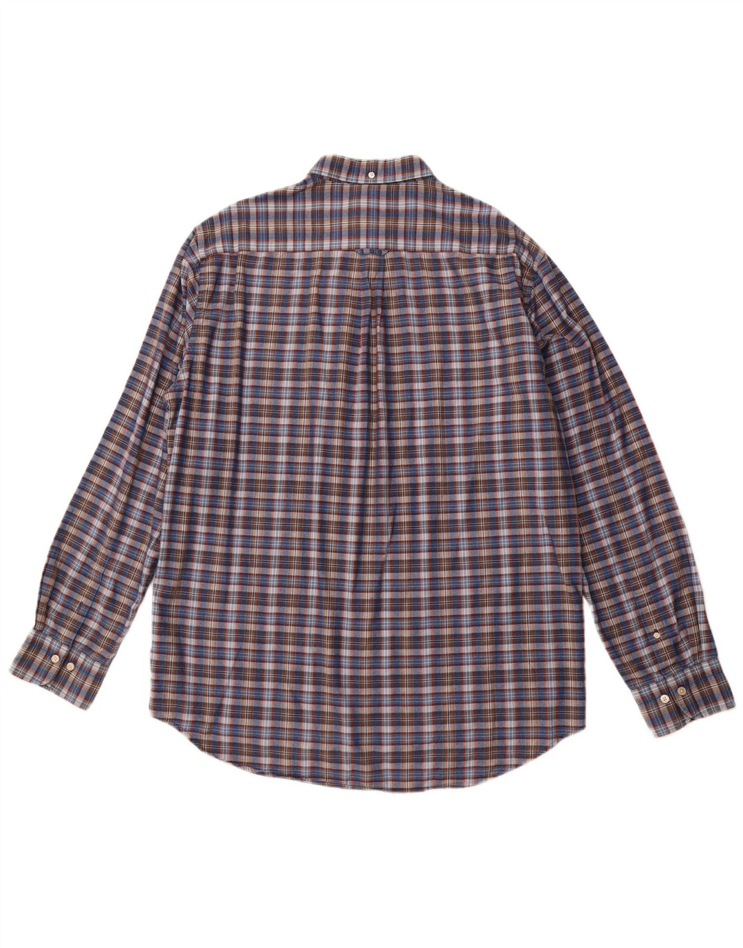 GANT Camicia da uomo vestibilità regolare taglia 43/44 17 1/2 XL Cotone a quadri blu navy