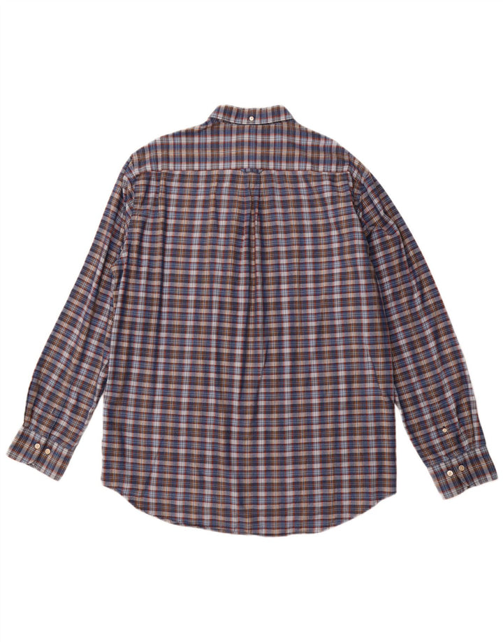 GANT Camicia da uomo vestibilità regolare taglia 43/44 17 1/2 XL Cotone a quadri blu navy