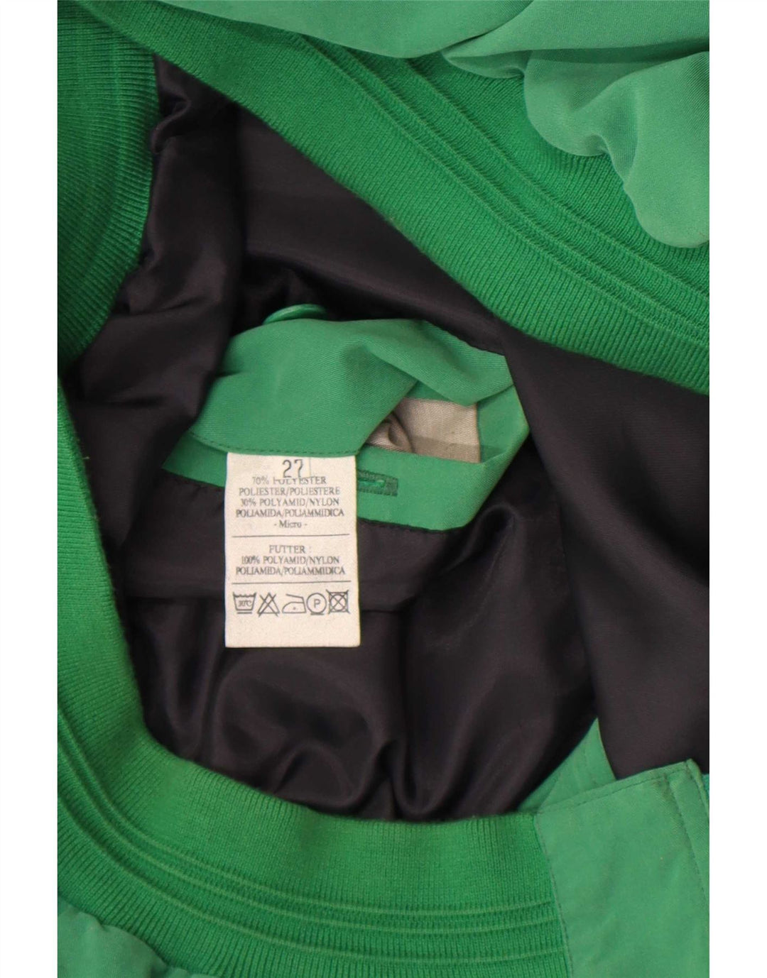 Giubbotto bomber da uomo vintage UK 42 XL poliestere verde