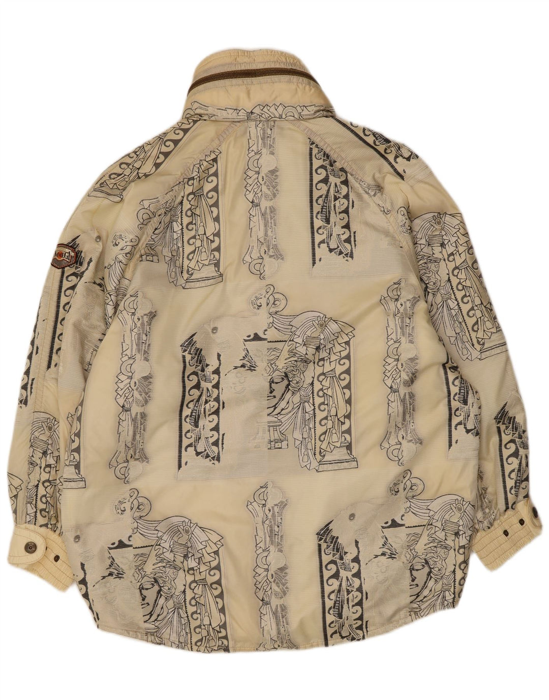 Emmegi Giacca imbottita da uomo con vestibilità ampia con cappuccio UK 36 Small Beige Poliestere