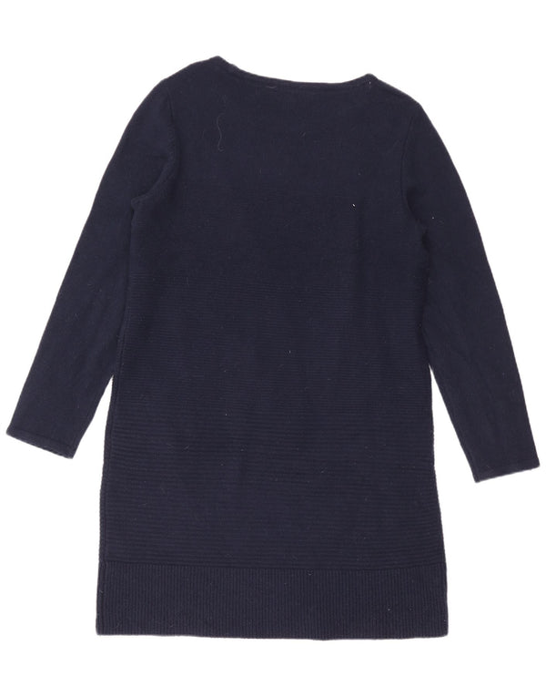 Crew Clothing Abito maglione a maniche lunghe da donna UK 16 Large Blu Navy