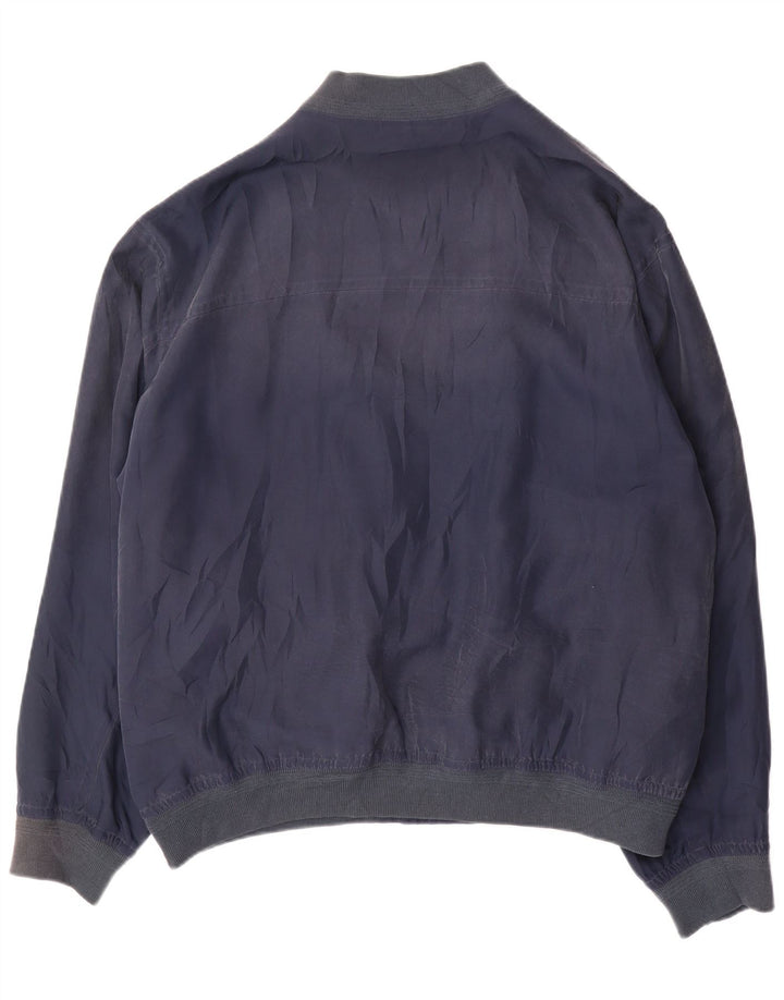 Giubbotto bomber da uomo Shado IT 60 5XL Blu Navy Seta