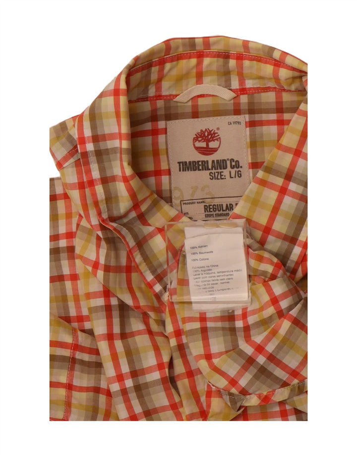 TIMBERLAND Camicia da uomo Grant Fit Regular Fit Grande quadretto arancione