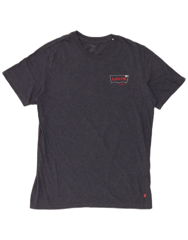 T-shirt da uomo Levi's Top in cotone mélange medio blu navy
