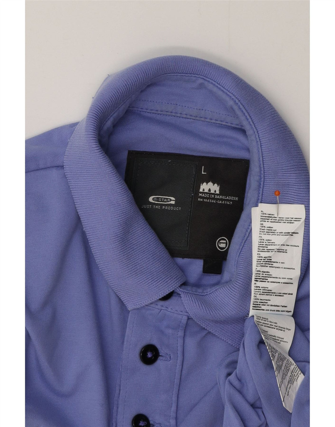 Polo grafica da uomo G-STAR grande in cotone viola