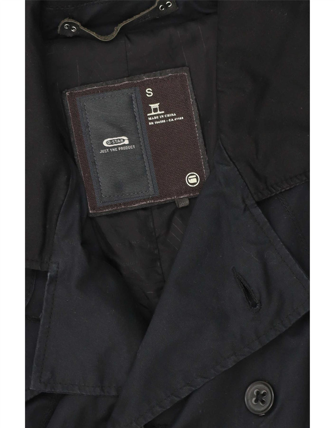 Trench doppiopetto da uomo G-Star UK 36 piccolo blu navy