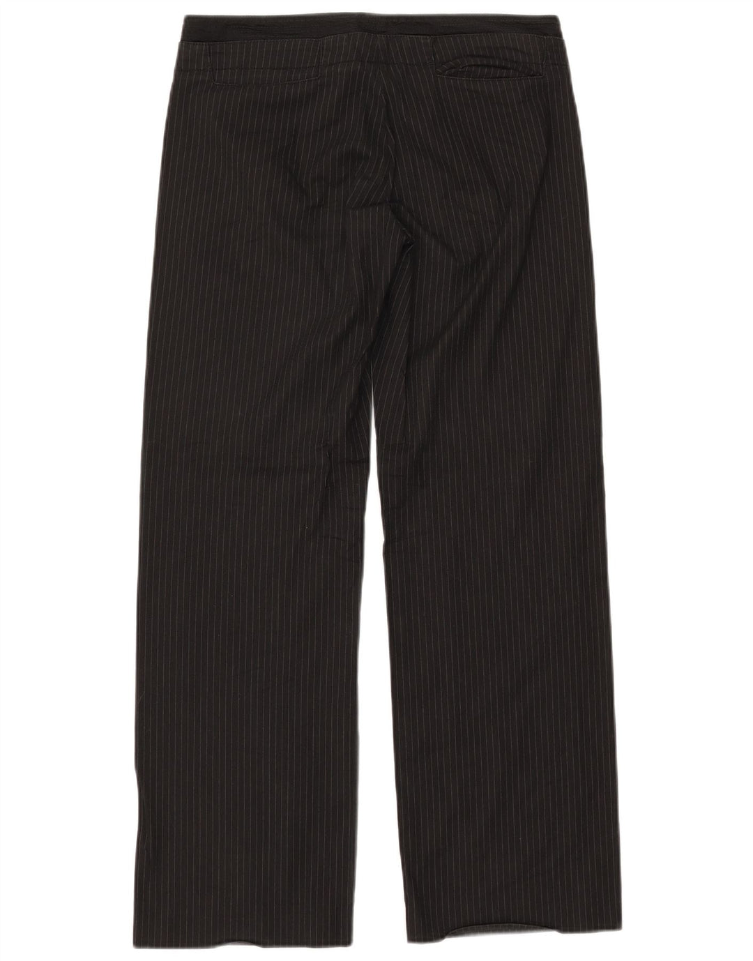 Pantaloni chino dritti da donna ARMANI W32 L30 cotone gessato nero
