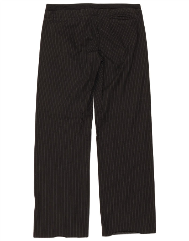 Pantaloni chino dritti da donna ARMANI W32 L30 cotone gessato nero