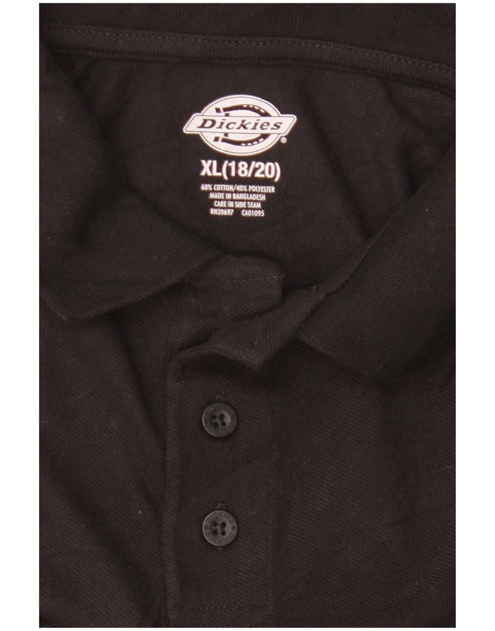 Polo Dickies da ragazzo taglia 18/20 XL in cotone nero