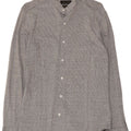 Camicia Uomo Massimo Dutti Cotone Gessato Grigio Medio
