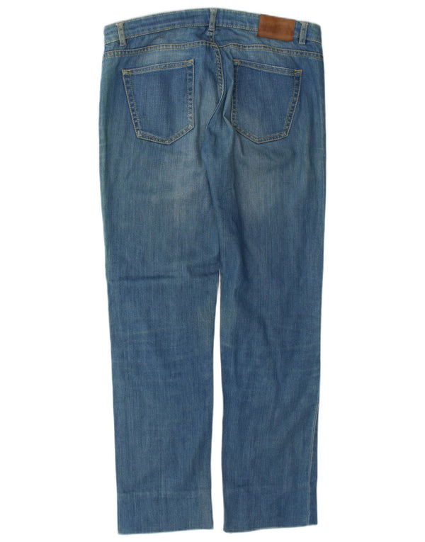 Jeans dritti effetto invecchiato da donna Zara EU 40 medio W30 L29 cotone blu