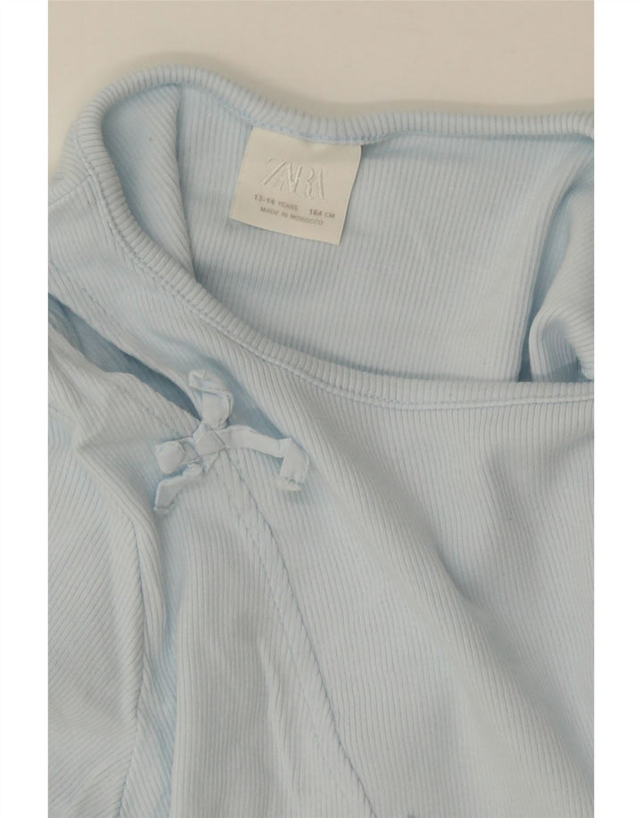 ZARA Maglietta Top Bambina 13-14 Anni Blu
