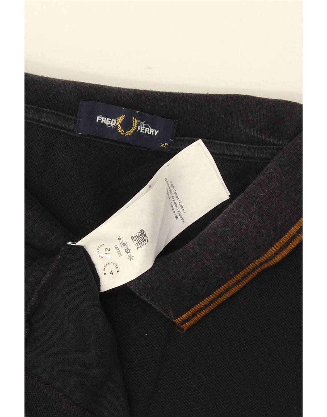 Polo da uomo Fred Perry XL in cotone blu navy