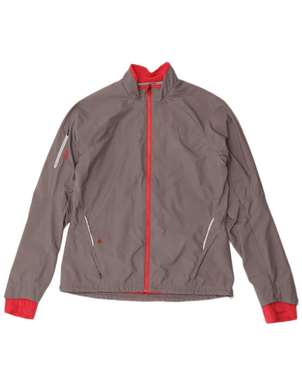 Giacca da tuta da donna Adidas UK 16 Large Grigio Colourblock Poliestere