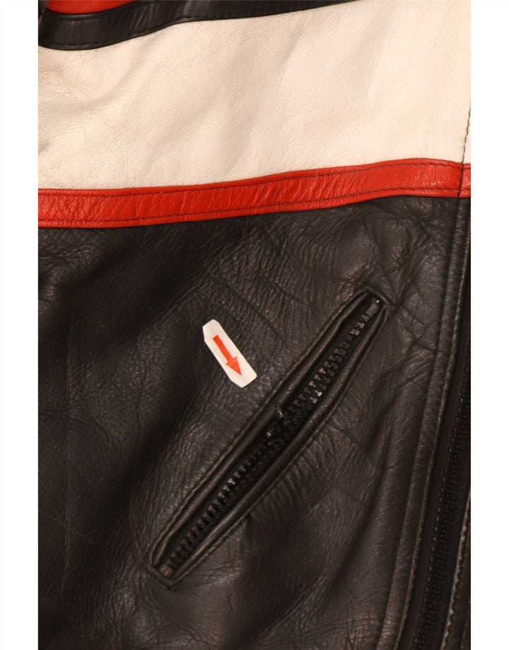 Giacca da pilota da uomo Sportex IT 44 XS in pelle nera color block