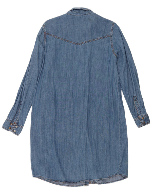 Abito camicia di jeans da donna Marks & Spencer UK 12 Cotone blu medio