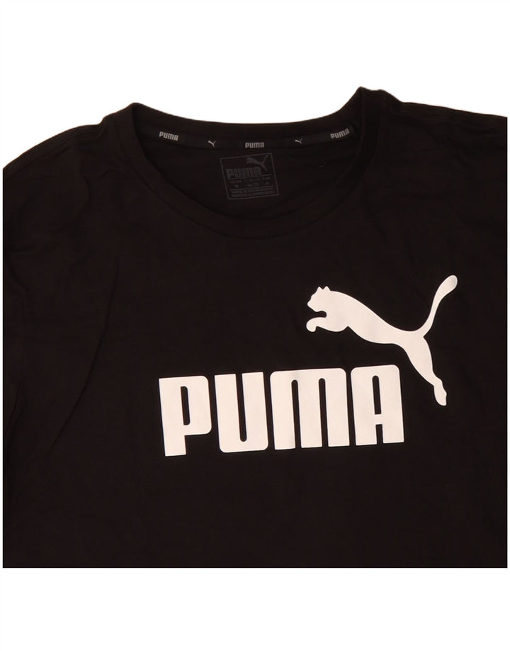 T-shirt grafica da uomo PUMA Top in cotone nero medio