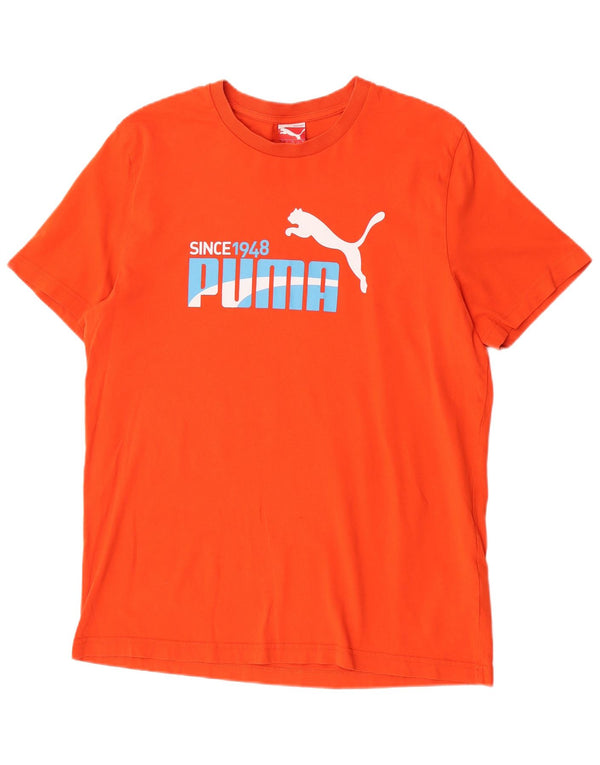 T-shirt grafica da uomo Puma Large arancione