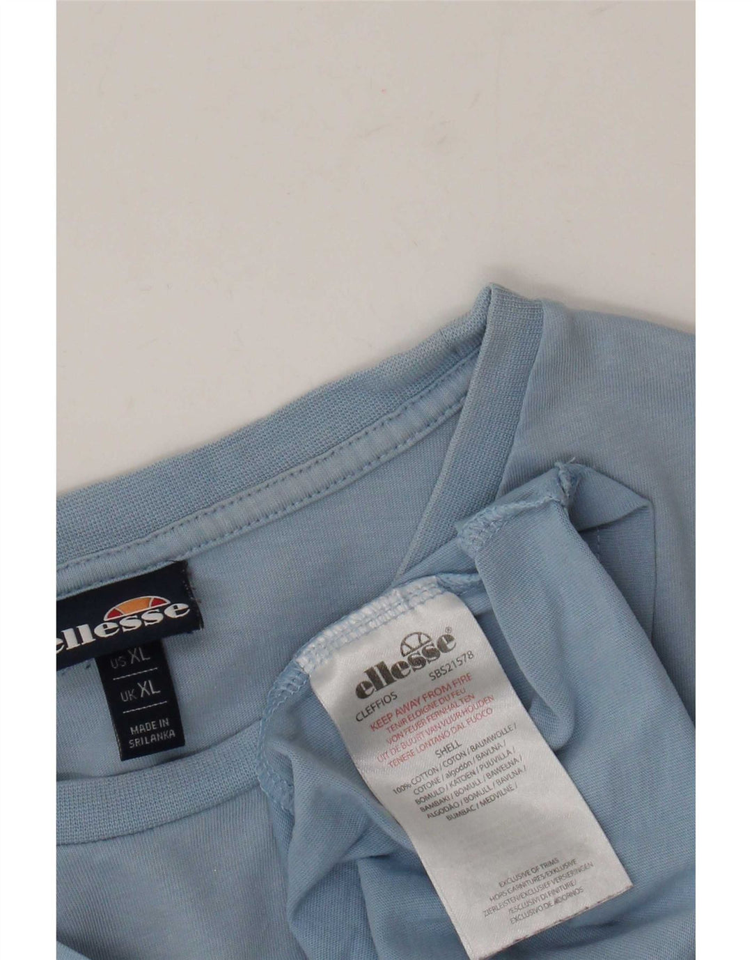 T-shirt grafica da uomo Ellesse Top XL in cotone blu