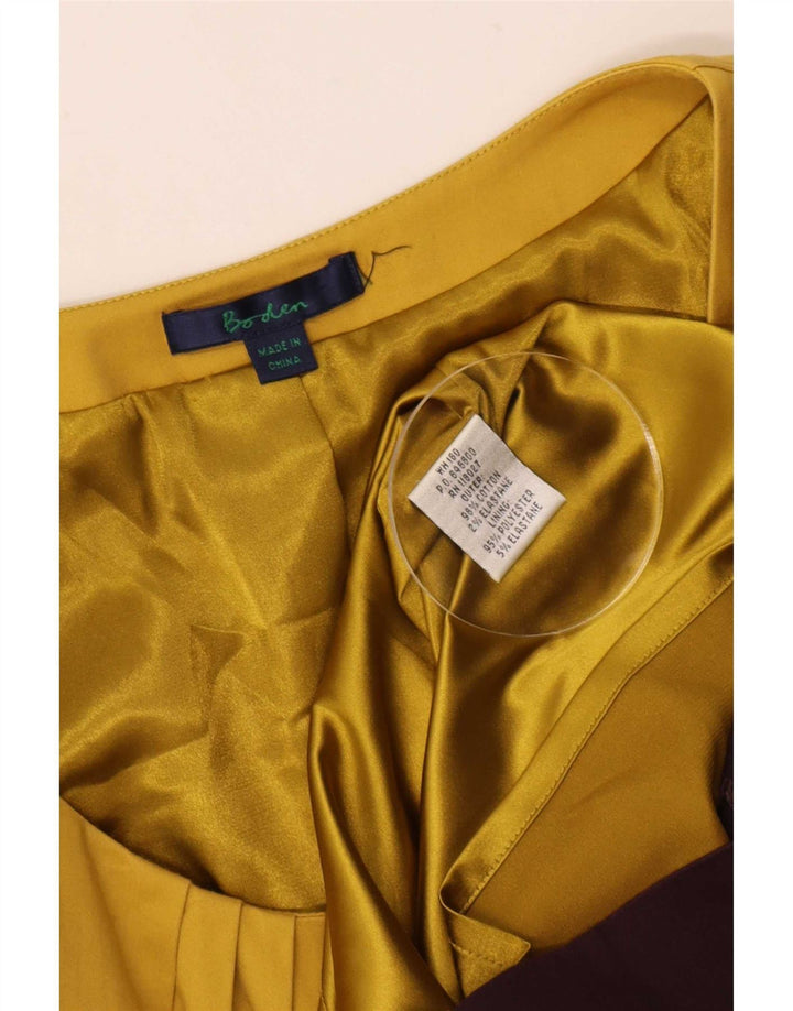 Boden Abito basic da donna a maniche corte UK 12 Medium Yellow Colourblock